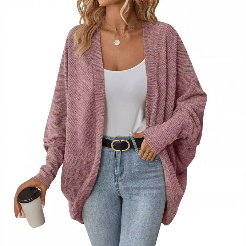 Damen lässige Strickjacke mit oversized Schnitt und lässigen Ärmeln Drune