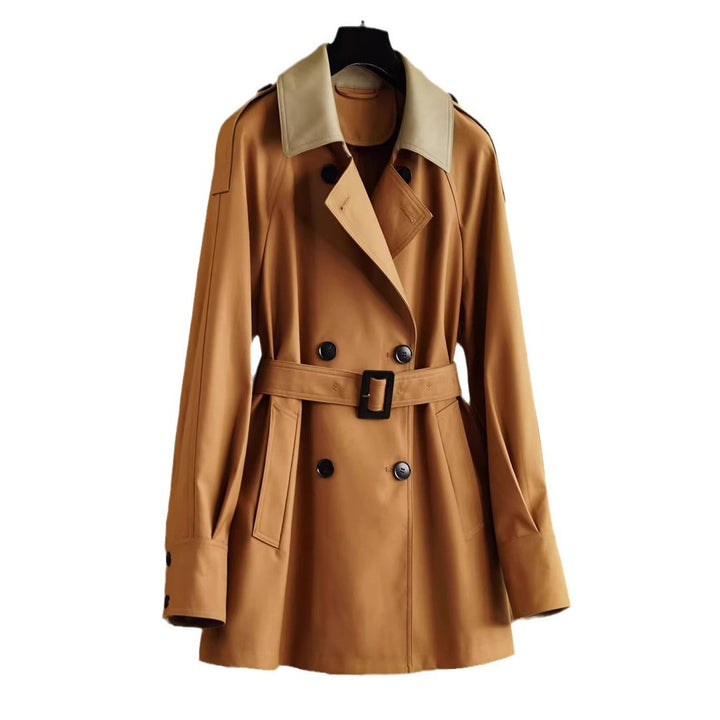 Damen Elegant geschnittene Trenchjacke mit Taillengürtel Drune