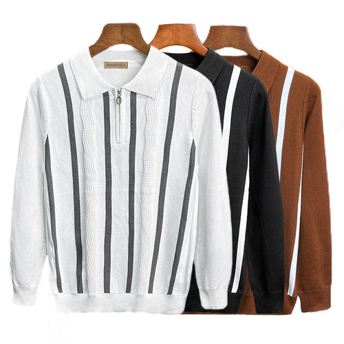 Herren trendiges Langarm-Polo Drune