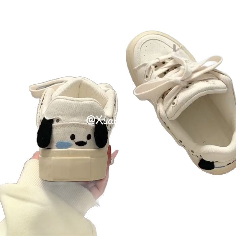 Damen Canvas Sneakers mit flexibler Gummisohle und atmungsaktivem Obermaterial Drune