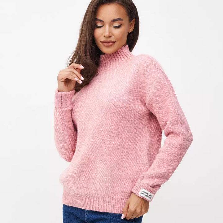 Damen Hochgeschlossener Pullover aus weichem Strick Drune