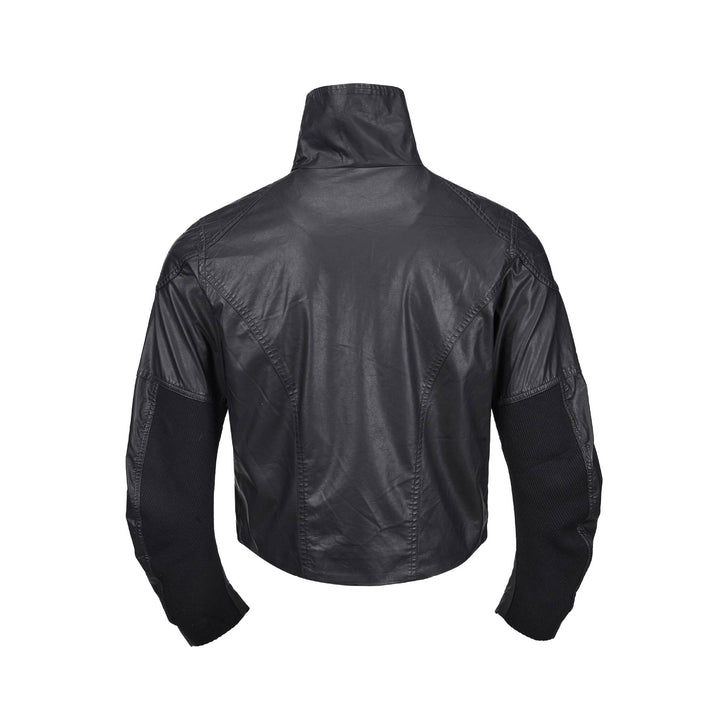 Herren Lederoptik‑Blouson mit hohem Stehkragen und Reißverschluss‑Brusttaschen Drune
