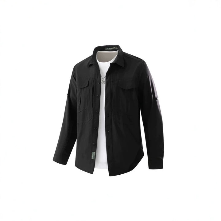 Herren Praktisches Outdoor-Hemd mit vielen Taschen Drune