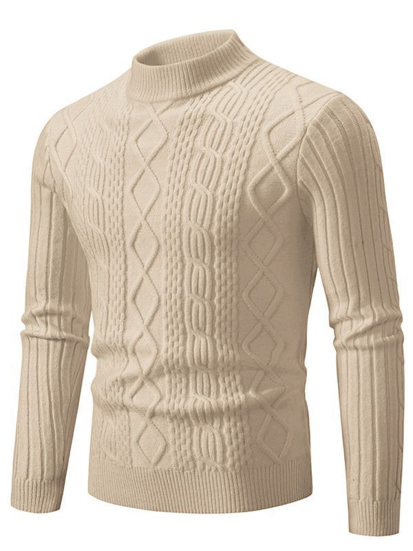 Herren Rollkragenpullover mit strukturiertem Rippdesign Drune
