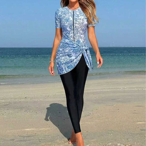 Damen Sportlicher Surfanzug mit asymmetrischem Schnitt und Wickeldetail Drune