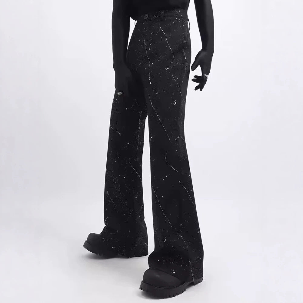 Herren Weitgeschnittene Jeans mit abstraktem Muster Drune