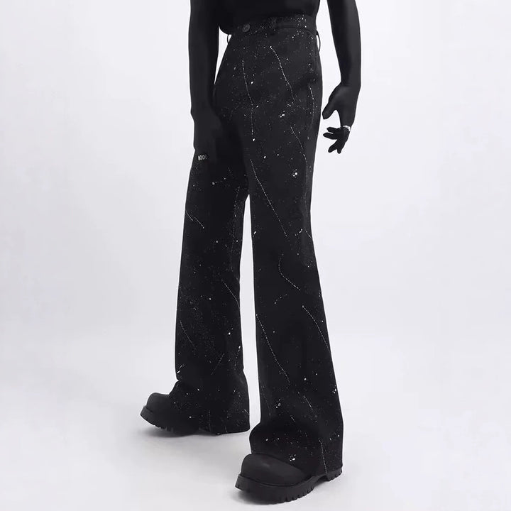 Herren Weitgeschnittene Jeans mit abstraktem Muster Drune