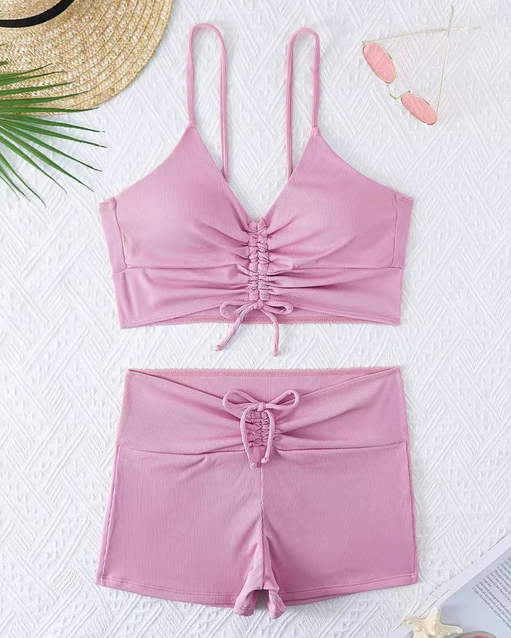 Damen Sportliches Bikini-Set mit verstellbaren Trägern Drune