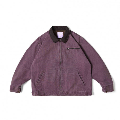 Unisex Weit geschnittene Blousonjacke im Worker‑Look mit Cordkragen und Brustreißverschluss Drune