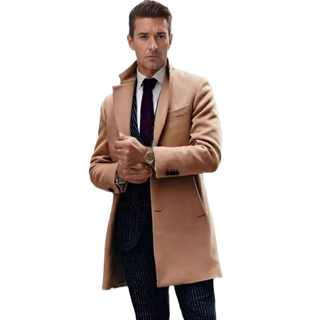 Herren eleganter Mantel im klassischen Schnitt Drune