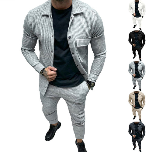 Herren modisches Freizeitanzug mit strukturiertem Design Drune