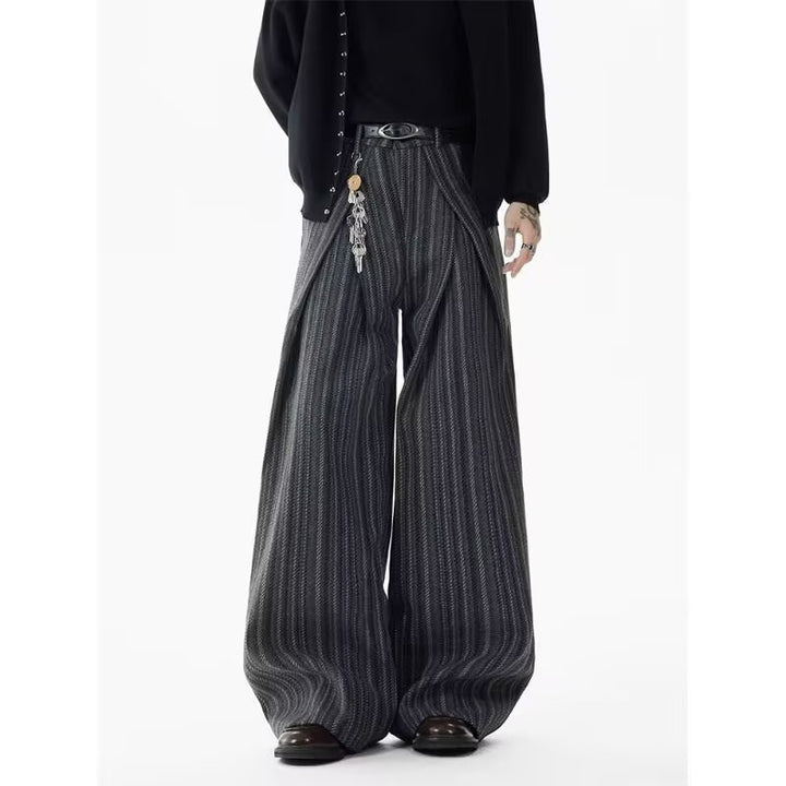 Damen Weitgeschnittene Hochtaillierte Hosen Drune