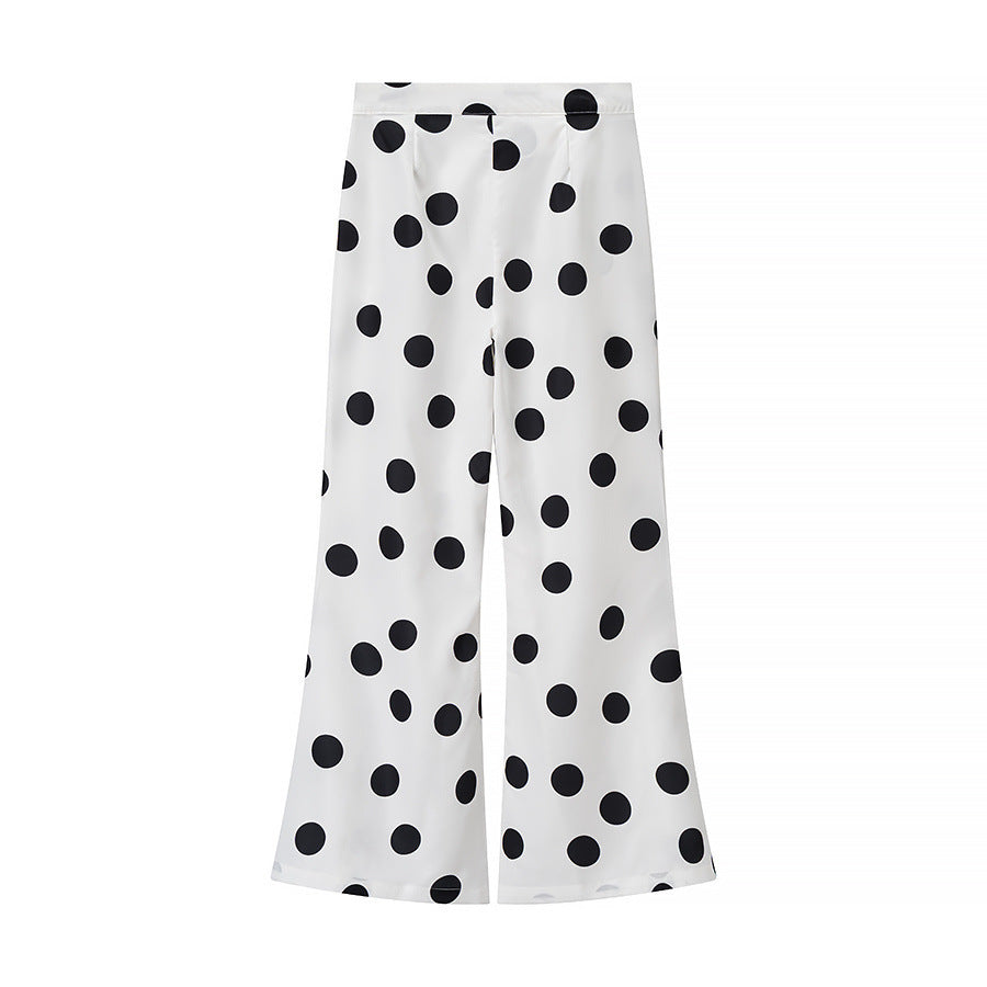Damen Weite Hose mit verspieltem Punktmuster Drune