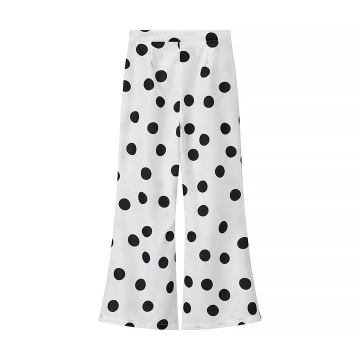 Damen Weite Hose mit verspieltem Punktmuster Drune