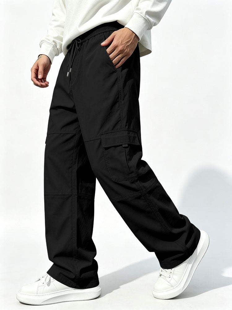 Herren Cargohose mit weitem Schnitt und elastischem Bund Drune