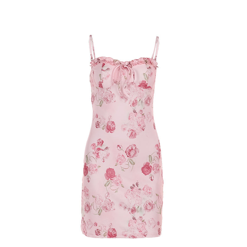 Damen Sommerliches Minikleid mit elegantem Floraldesign Drune