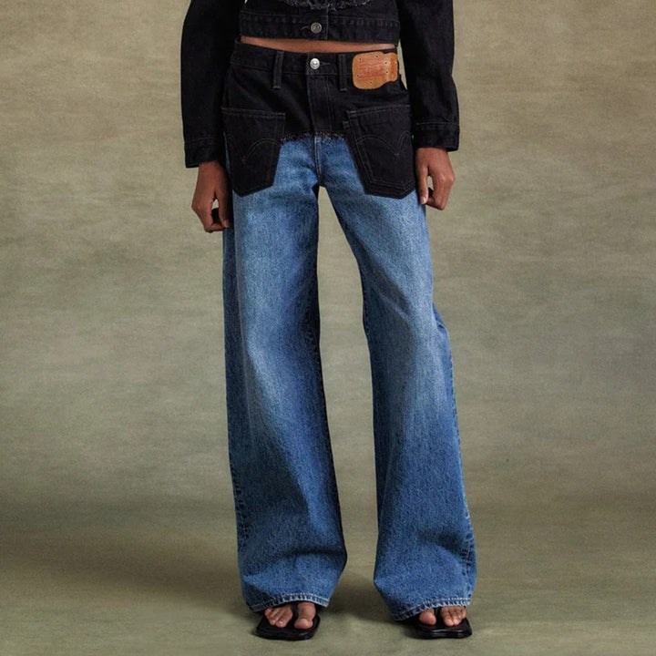 Damen Weite Jeans Drune