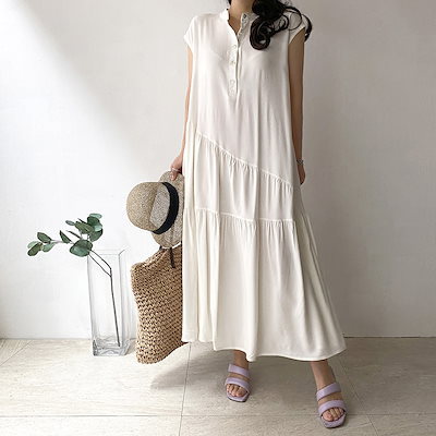 Damen Knopfleisten Midi Kleid Drune