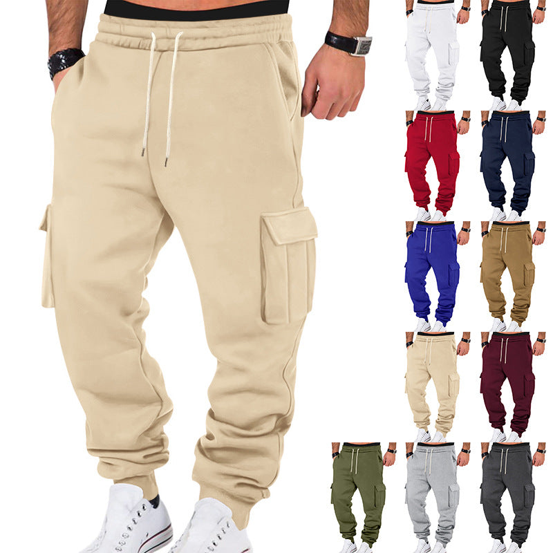 Herren nan Cargo-Jogginghose mit Kordelzug, seitlichen Taschen und elastischen Bündchen Drune