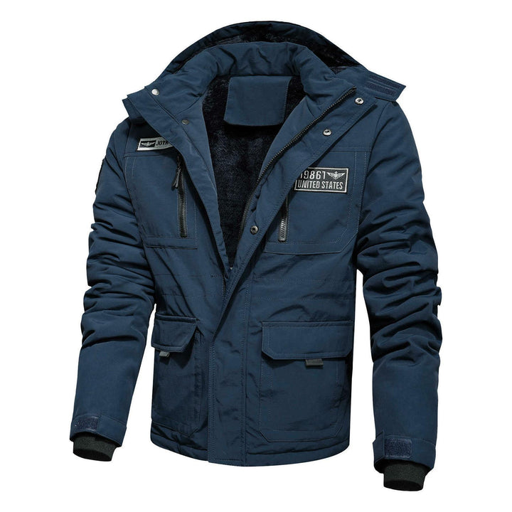 Herren Military-Influenced Thermo-Parka mit wärmender Fleecefutter‑Innenlage und Multifunktions‑Taschen Drune