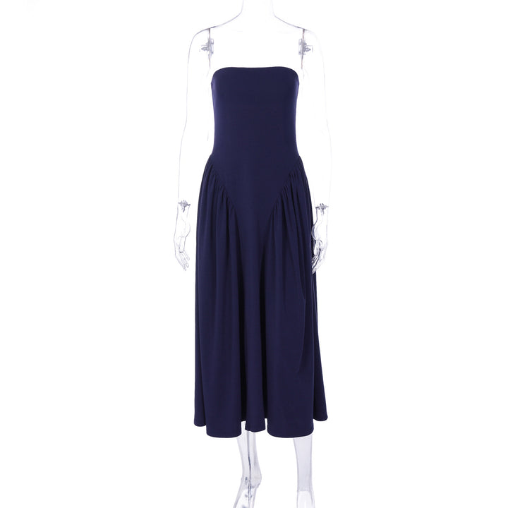 Damen Maxikleid mit schulterfreiem Design und fließendem Schnitt Drune