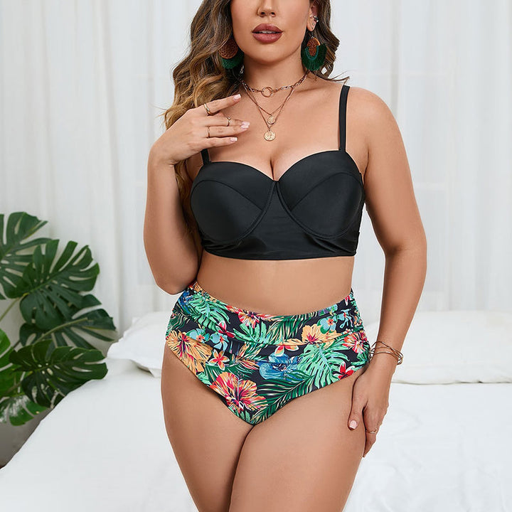 Damen Bikiniset mit floralem Overlayer Drune
