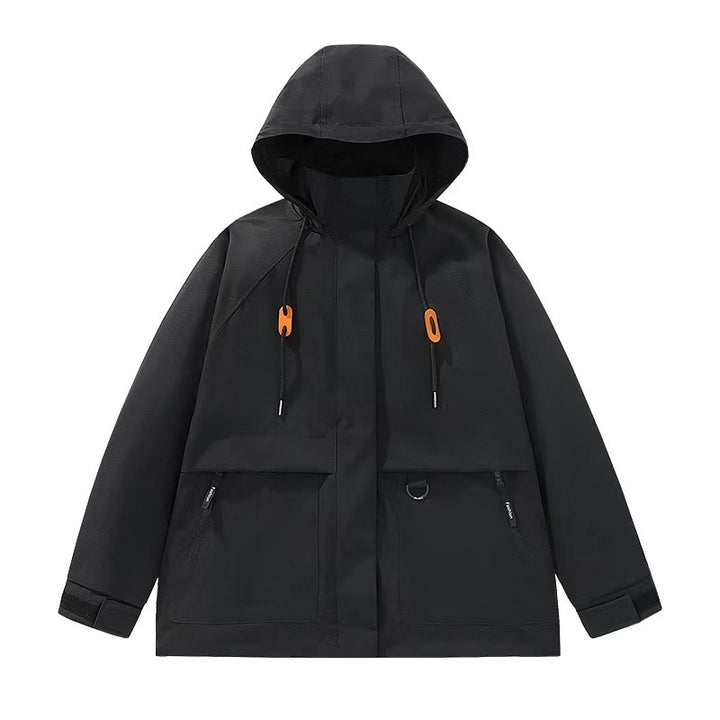 Herren Wattierte Softshell-Funktionsjacke mit Kapuze, Fleece-Innenfutter & verdecktem Reißverschluss Drune