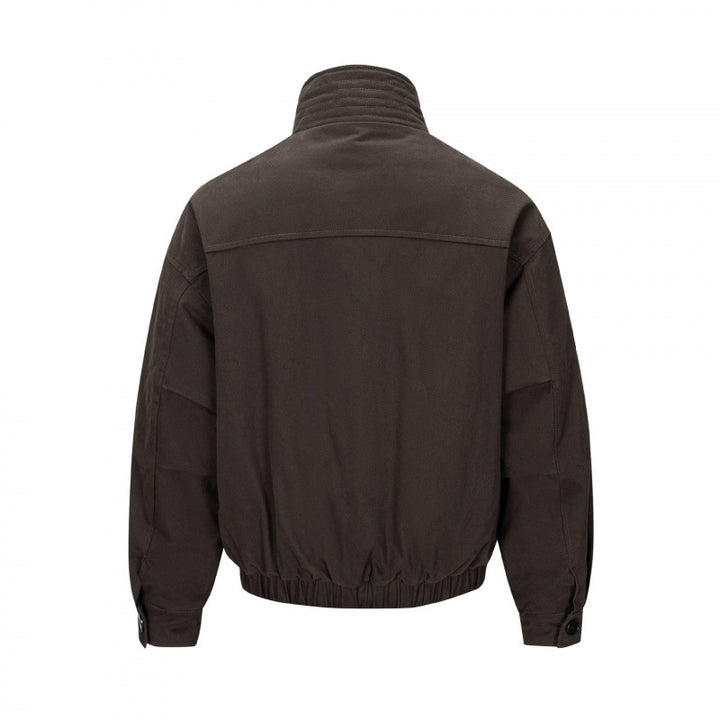 Herren Kurzblouson im Field-Look mit verstärktem Stehkragen, markanter Knopfleiste und Tunnelzugsaum Drune