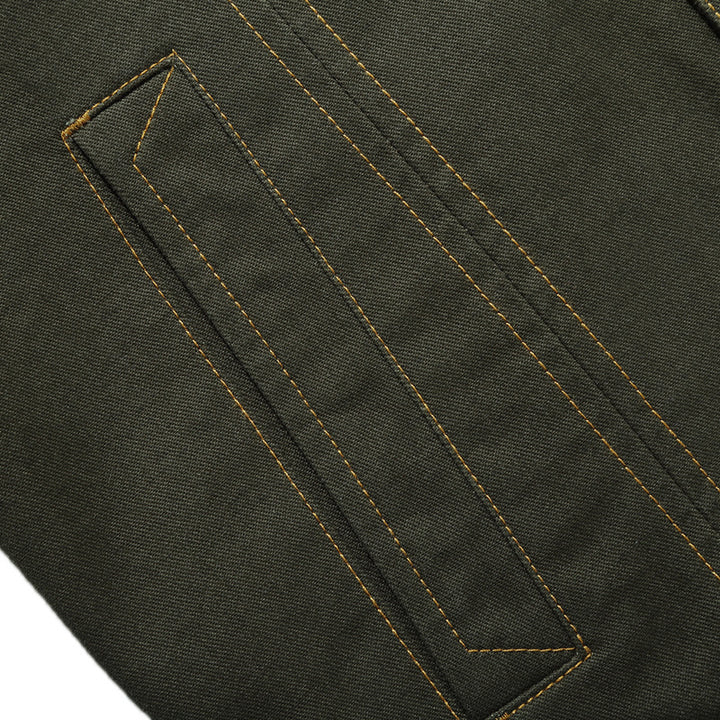 Herren Field-Blouson aus robustem Canvas mit sichtbaren Ziernähten und Brustklappen Drune