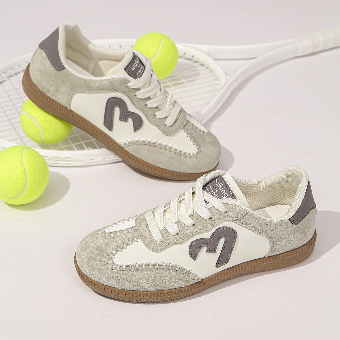 Damen Retro-Sneaker mit Gumsohle und gepolsterter Innensohle Drune