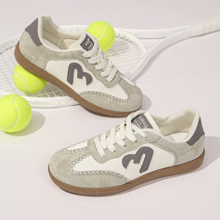 Damen Retro-Sneaker mit Gumsohle und gepolsterter Innensohle Drune