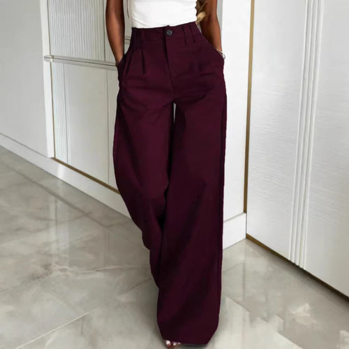 Damen Weite Anzughose mit eleganten Bundfalten Drune
