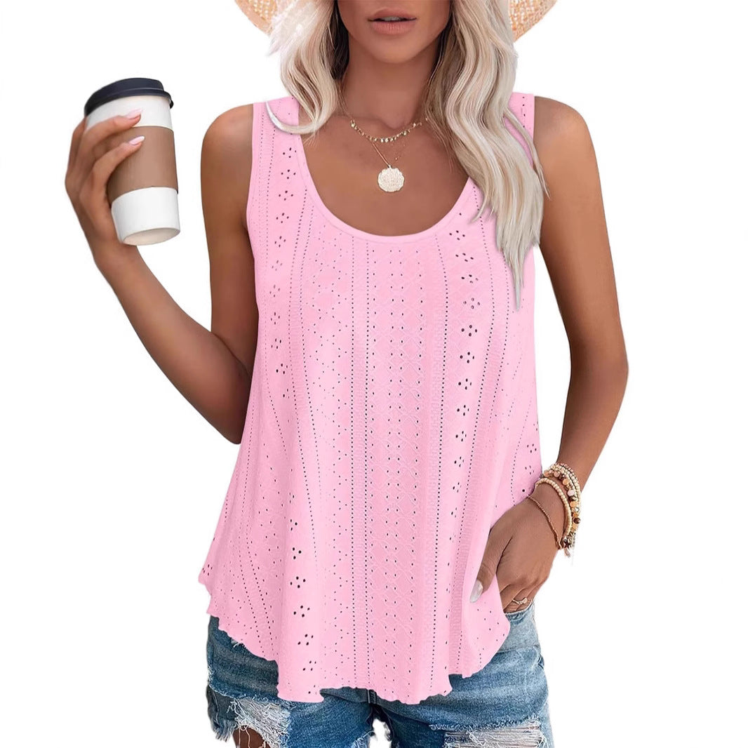 Damen Freizeit Leichte Ärmellose Top Drune