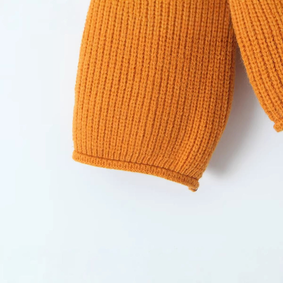 Damen Grobgestrickter Rundhals-Pullover mit Raglanärmeln Drune