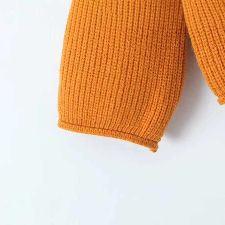 Damen Grobgestrickter Rundhals-Pullover mit Raglanärmeln Drune