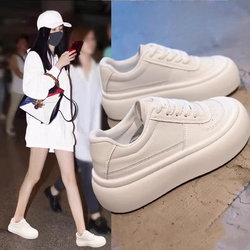 Damen Plateau Sneakers mit ergonomischer Sohle und atmungsaktivem Obermaterial Drune