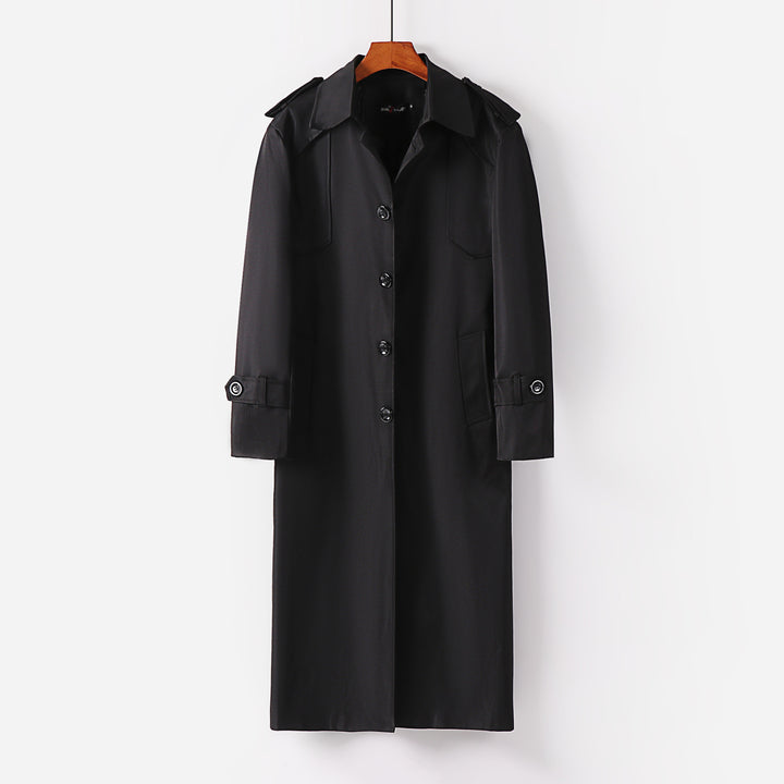 Damen eleganter leichter Trenchcoat mit Epauletten und Knopfleiste Drune