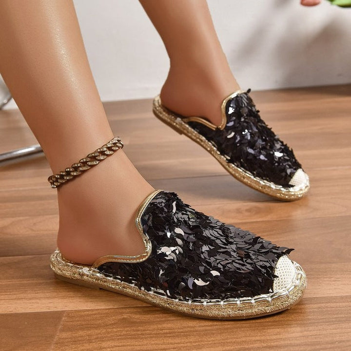 Damen Glitzernde Espadrilles mit bequemer Einlegesohle Drune