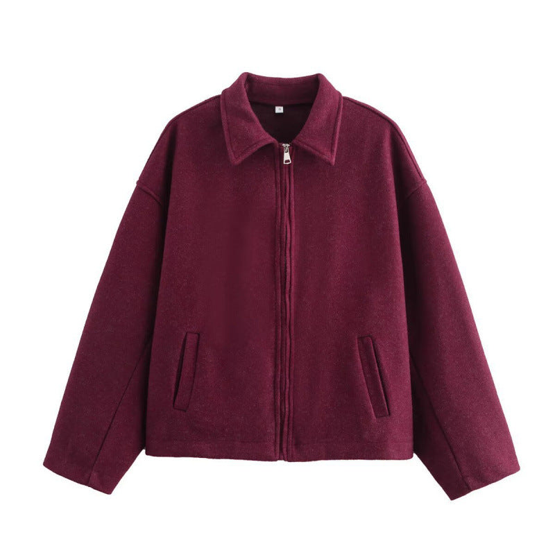 Damen modische Kurzjacke im lässigen Oversize-Stil mit eleganten Details Drune