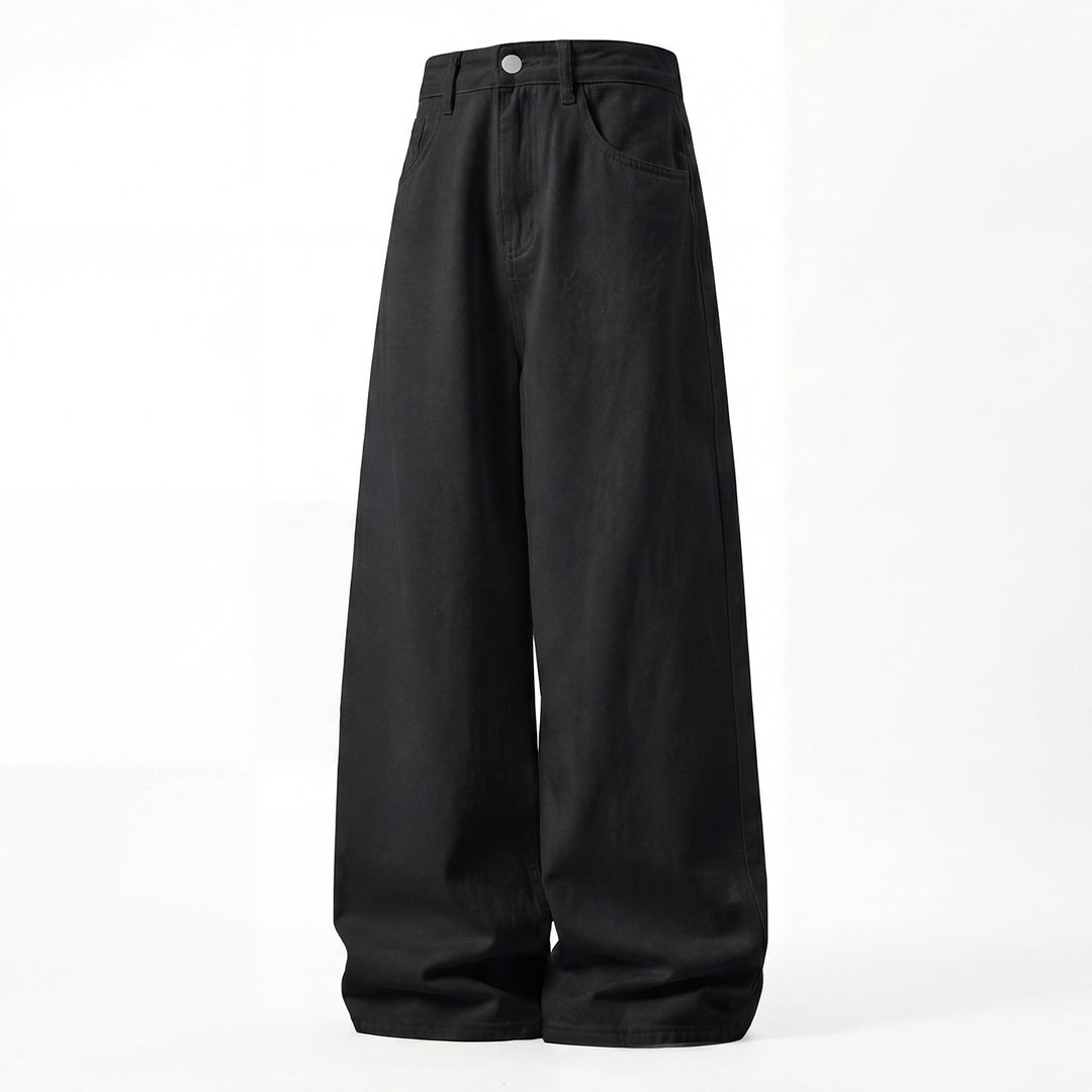 Damen Weite Palazzo-Jeans mit hoher Taille, minimalistischer Five‑Pocket‑Silhouette Drune