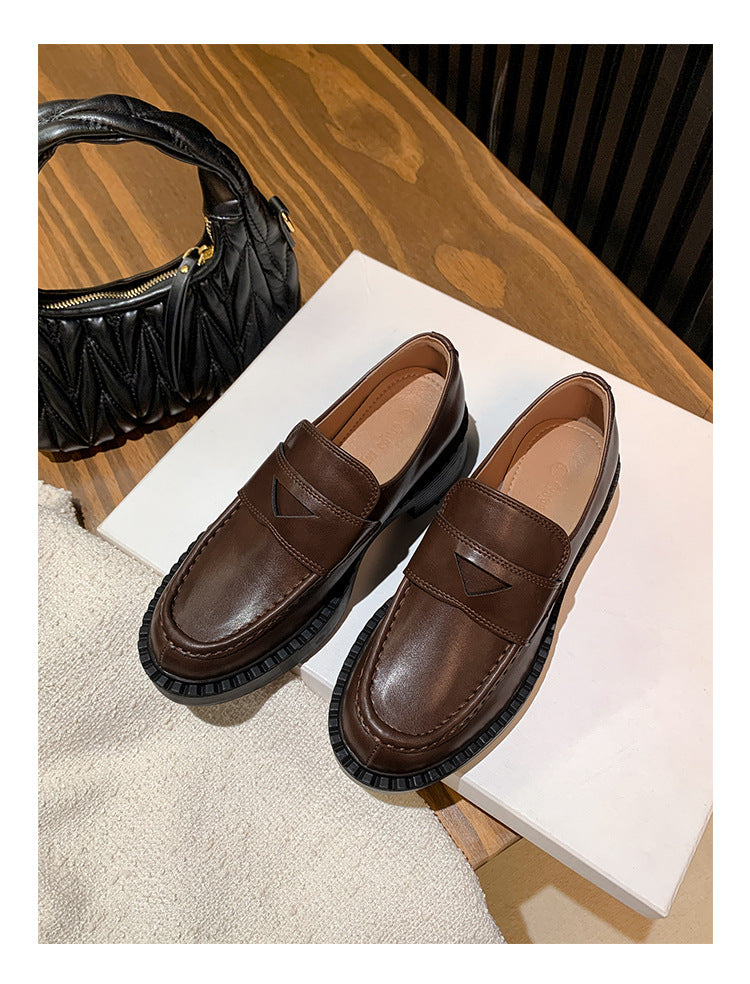 Damen Zeitlose Penny‑Loafer mit profiliertem Gummirand und Mokassin‑Naht Drune