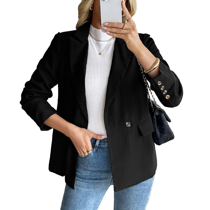 Damen Eleganter Blazer mit Knopfdetails und ausgefallenem Schnitt Drune