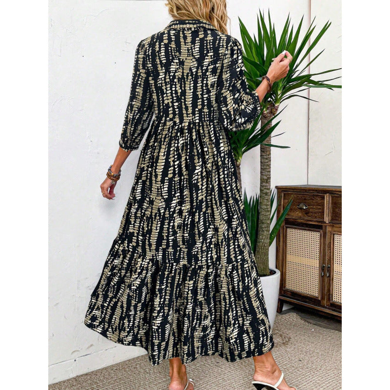 Damen Hemdblusenkleid mit raffinierten Rüschendetails und asymmetrischem Saum Drune