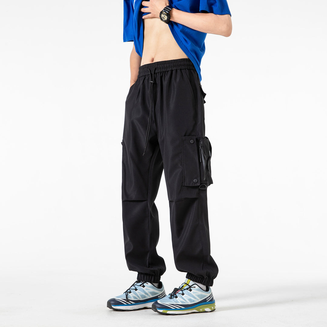 Herren Weite Technical‑Cargo‑Jogger mit elastischem Tunnelzugbund, Multifunktions‑Cargotaschen und verstellbaren Beinabschlüssen Drune
