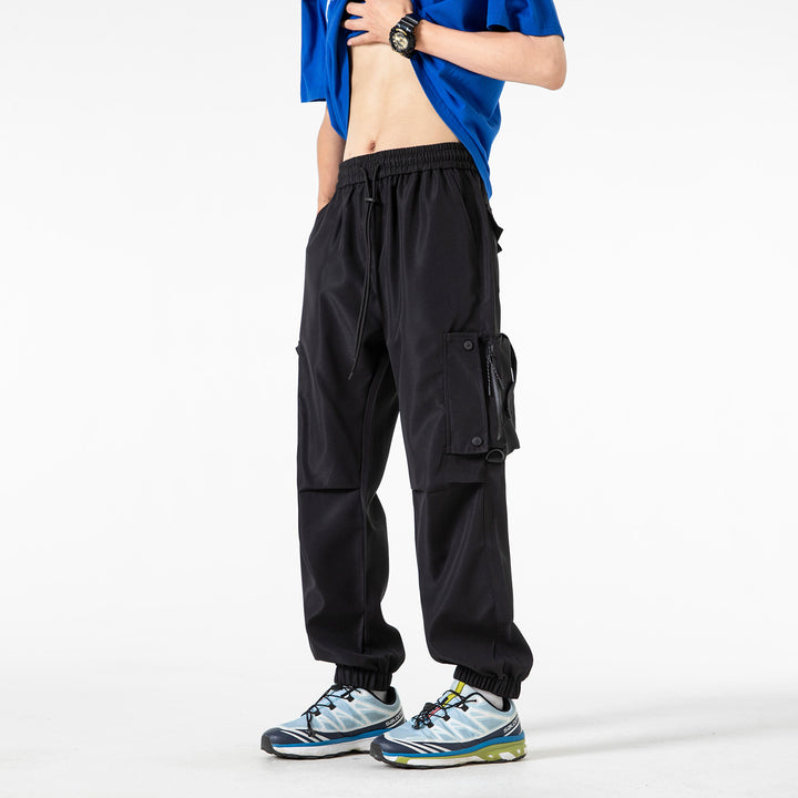 Herren Weite Technical‑Cargo‑Jogger mit elastischem Tunnelzugbund, Multifunktions‑Cargotaschen und verstellbaren Beinabschlüssen Drune