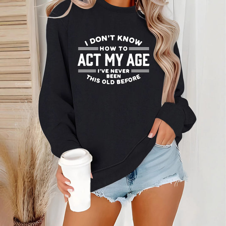 Damen Sweatshirt mit humorvollem Aufdruck und lässigem Schnitt Drune