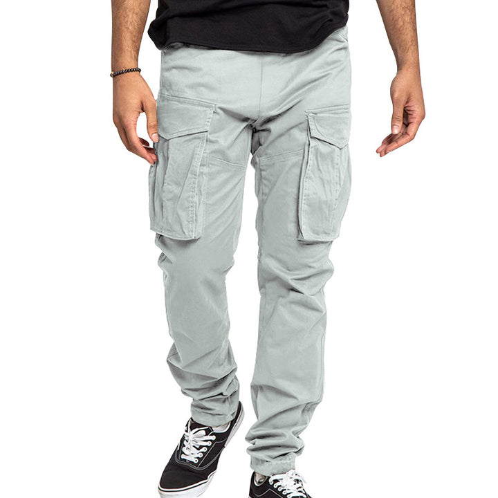 Herren nan utilitarische Cargohose mit extra großen Klappentaschen, schmal zulaufendem Bein und verstärkten Nähten Drune
