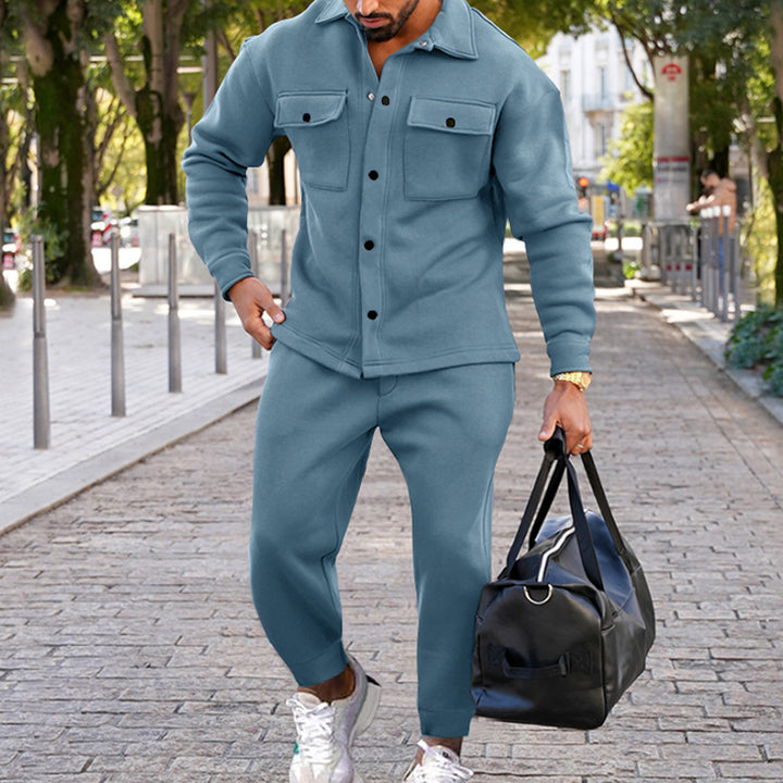 Herren Freizeitjacke mit aufgesetzten Taschen und bequemen Bund Drune