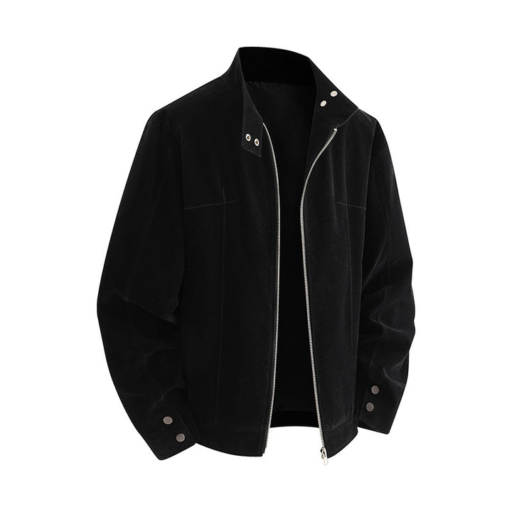 Herren Freizeitjacke aus weichem Kunstleder mit praktischem Kragen und Reißverschluss Drune