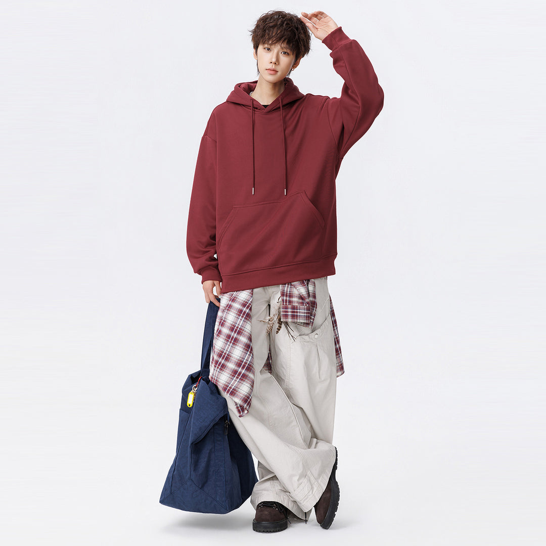 Unisex Oversize Kapuzenpullover mit Kängurutasche und weichem Fleece-Innenfutter Drune